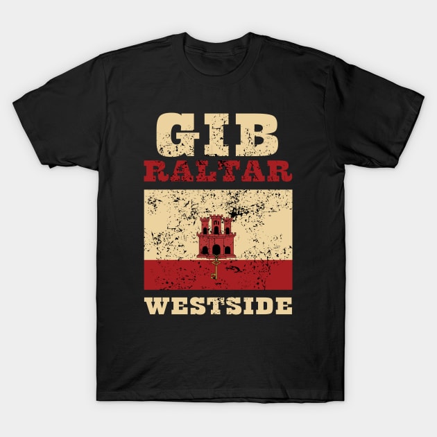 Flag of Gibraltar T-Shirt by KewaleeTee